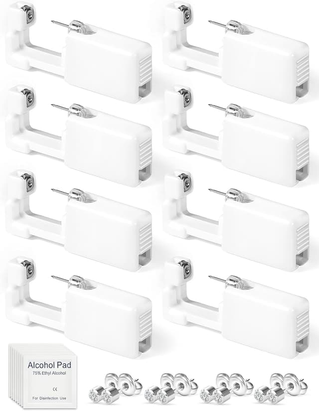 Detalle de Yiorxu Ohrlochpistole 8 Stück Piercing Set