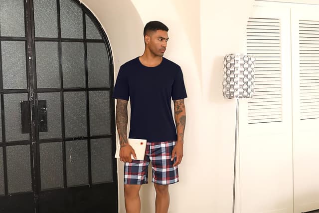 Detalle 2 de Uniexcosm Herren-Schlafanzug aus Baumwolle