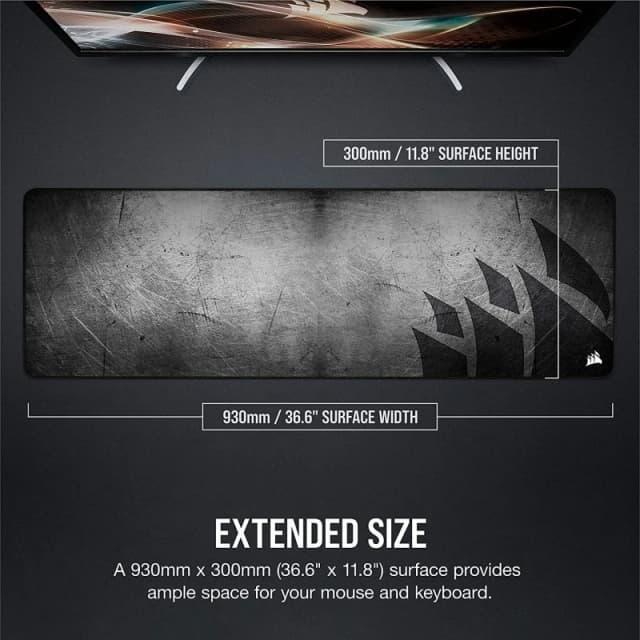 Detalle de Corsair MM300 PRO Alfombrilla gaming extendida 🖱