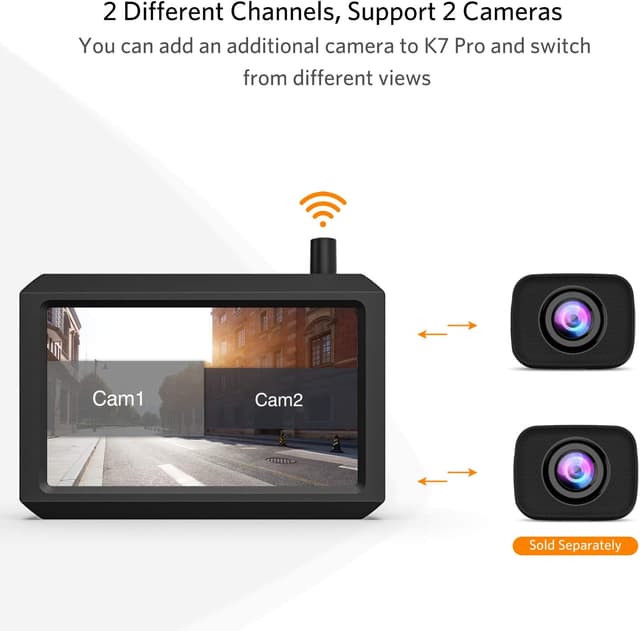 Thumbnail 1 de K7PRO Digital Kabellos Rückfahrkamera