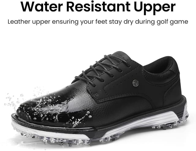 Thumbnail 4 de KESCOO Mens Golf Shoes Water Resistant Spiked
