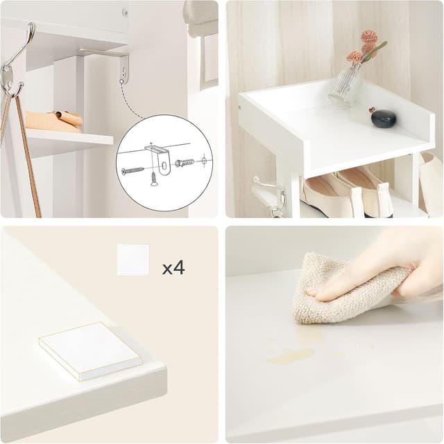 Thumbnail 6 de HOOBRO Zapatero Vertical de 7 Niveles 🥿 Ahorro de Espacio Blanco