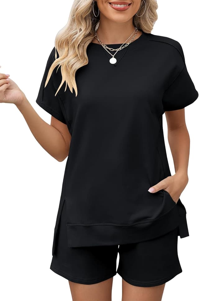 Detalle de LOMON 2 Piece Lounge Shorts Set for Women