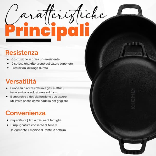 Detalle de Forno olandese in ghisa Kichly 4,7 L