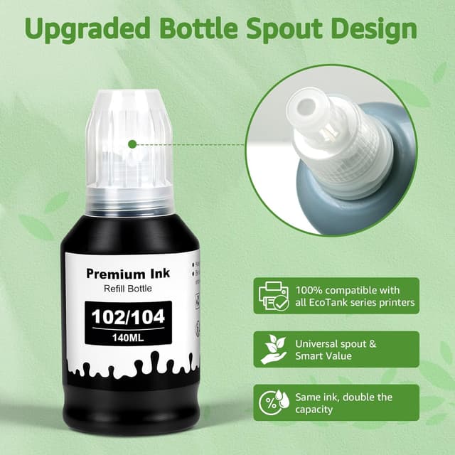 Thumbnail 5 de GREENSKY 102/104 Tinta Colorante para Epson EcoTank 🖍