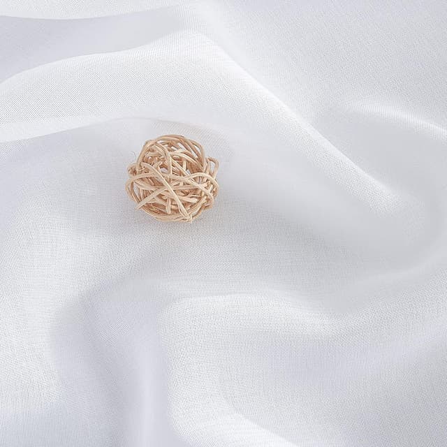 Detalle de PONY DANCE Stores Gardinen mit Kräuselband für Schienensystem – 2er-Set, 245 x 140 cm pro Stück, weiß transparent