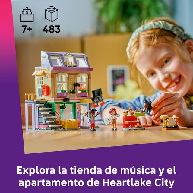 Detalle 2 de LEGO Friends 42653 Tienda de música y apartamento 🎲