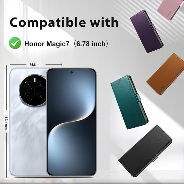 Thumbnail 1 de Yunubeyii Hülle für Honor Magic 7 RFID Block Rosa