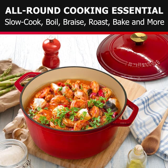 Thumbnail 6 de Mueller 6qt Enameled Cast Iron Dutch Oven 🍲