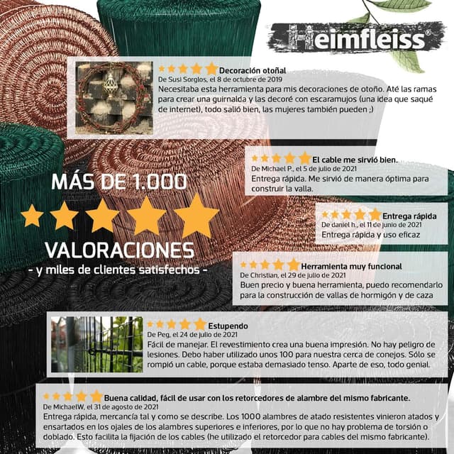 Thumbnail 6 de Heimfleiss atadora alambre 310 mm, set 1000 uds.