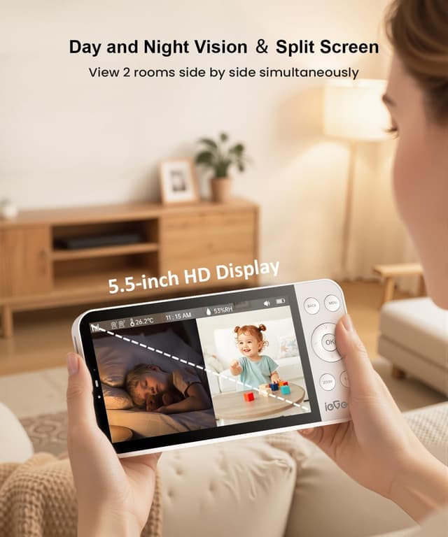 Thumbnail 4 de ieGeek 4MP WiFi Baby Monitor with 5.5" screen 👶🏻