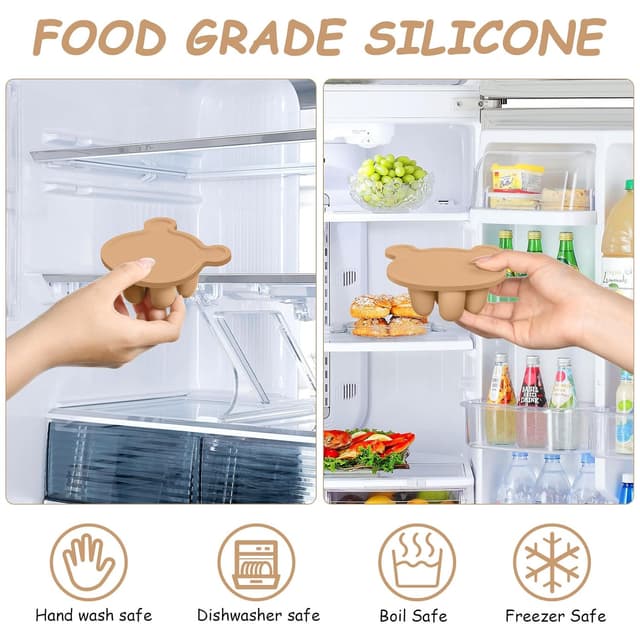 Detalle de Aolso Fruchtsauger Baby Set – Silikon-Früchte-Futterspender mit Schnullerbeuteln und Eis-am-Stiel-Form (orange)