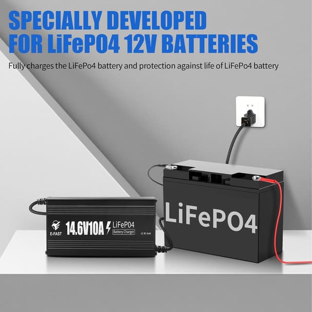 Thumbnail 1 de 12V 10A Lithium Battery Charger 14.6V LiFePO4