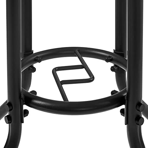 Thumbnail 7 de Yaheetech tavolo da giardino rotondo in vetro Ø 70 cm con foro per ombrellone (altezza 73 cm) nero