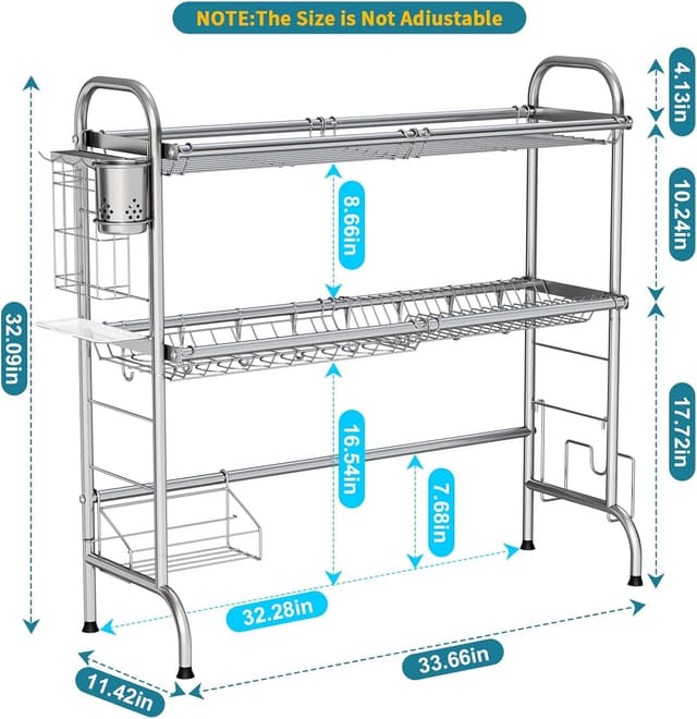 Thumbnail 3 de HOWDIA Over The Sink Dish Drying Rack
