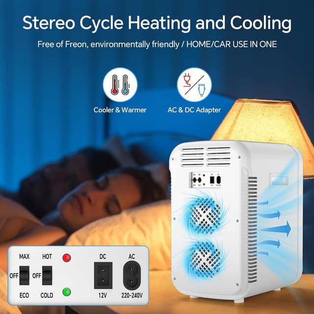 Detalle de Cormix Mini-Kühlschrank 18L (2-in-1) mit Kühl- und Heizfunktion, 12V/220V