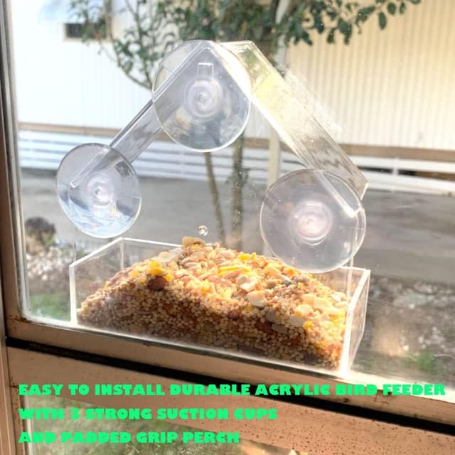 Thumbnail 2 de Bird Feeder Birds House Window Suction Cup 🐦