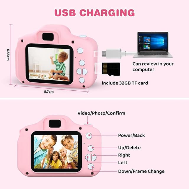 Thumbnail 4 de Kinder Kamera 2,0" Display 1080P Digitalkamera für Kinder