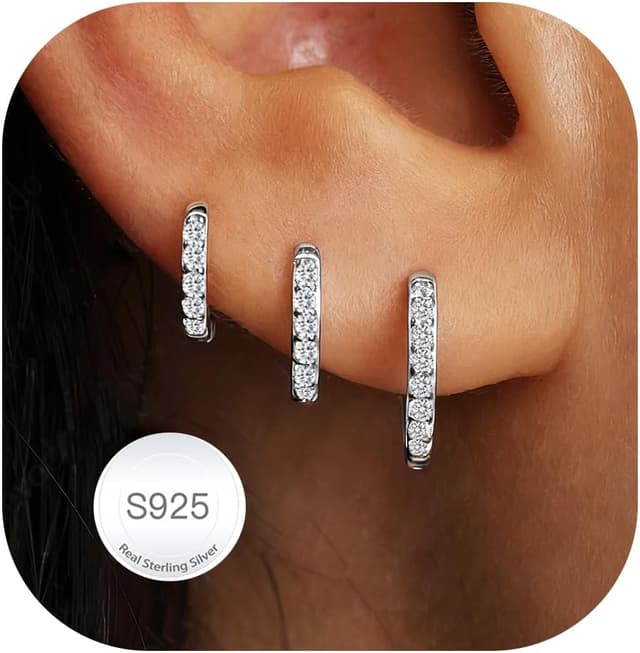 Detalle 2 de Avotto 3 Paar Ohrringe Silber 925 Set