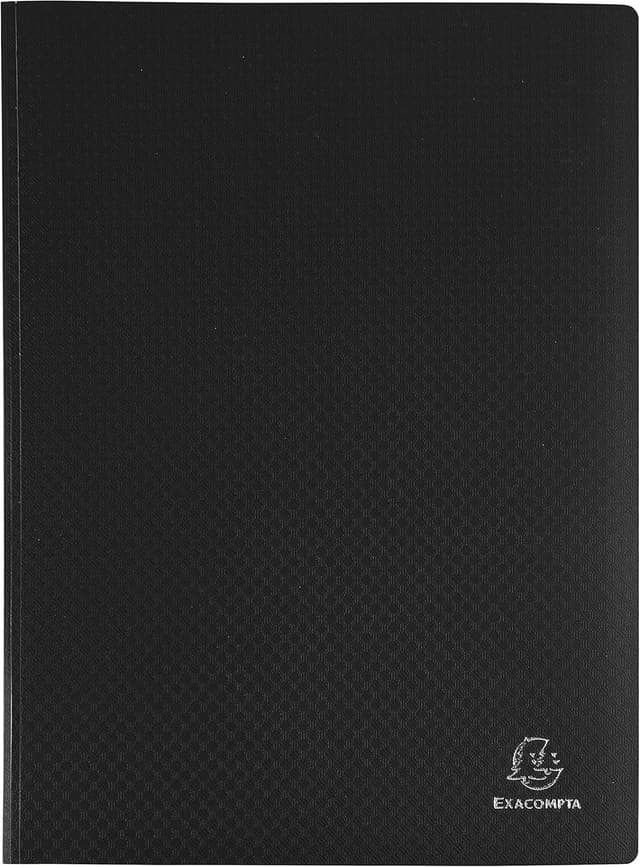 Detalle de Exacompta Réf. 8881E Protège-documents OPAK noir pour format A4 – 80 pochettes cristal lisse