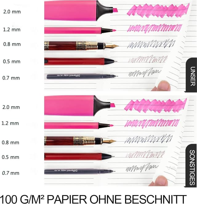 Thumbnail 6 de HwxBen Notizbuch 360 Seiten Liniert 19.6 x 25.4 cm