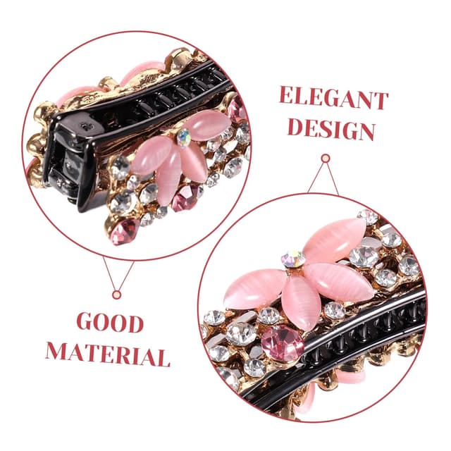 Thumbnail 6 de FOMIYES Rhinestone Bananenhaarklammer – elegante Haarspange für Pferdeschwanz & Alltag