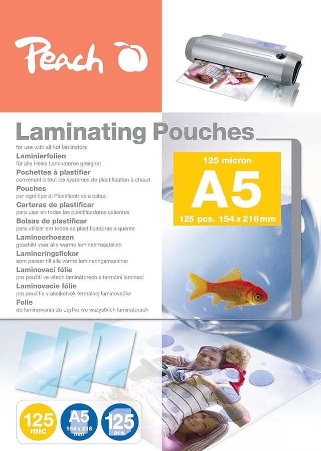 Detalle de Peach Laminierfolie A5 125 mic 125er