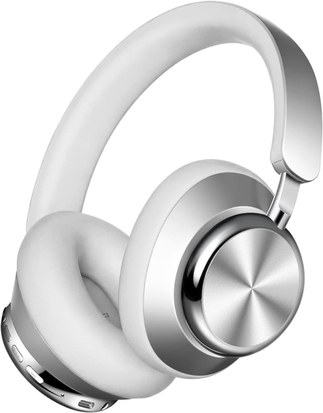 Detalle de Wentronic Y03 Bluetooth over-ear headphones with Active Noise Cancelling and up to 48 hours playtime (Silver)