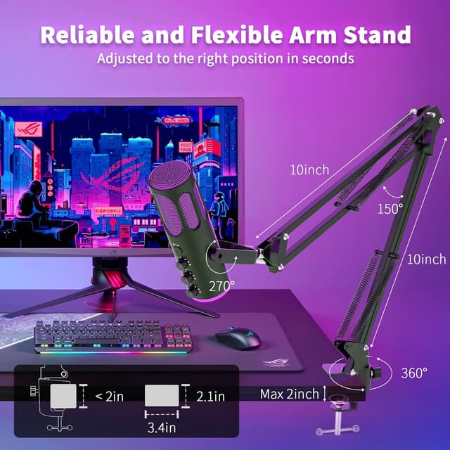 Thumbnail 4 de Ortizan Gaming Mikrofon PC USB