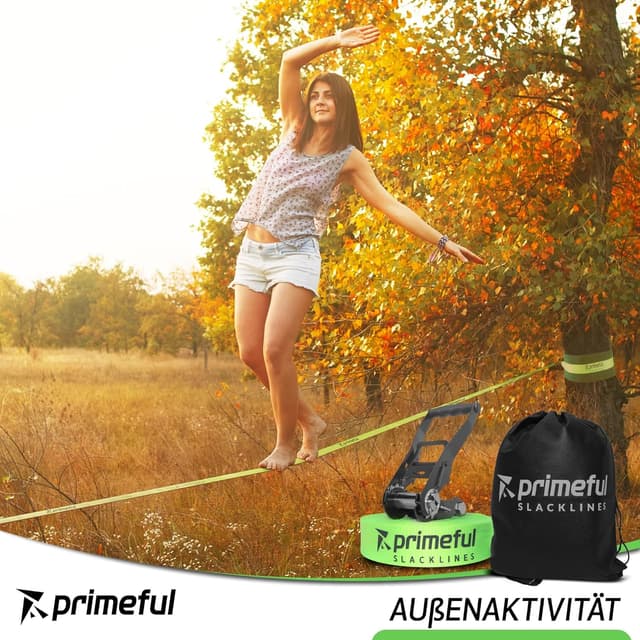 Detalle 1 de Primeful Slackline Set 18,5 m bis 150 kg