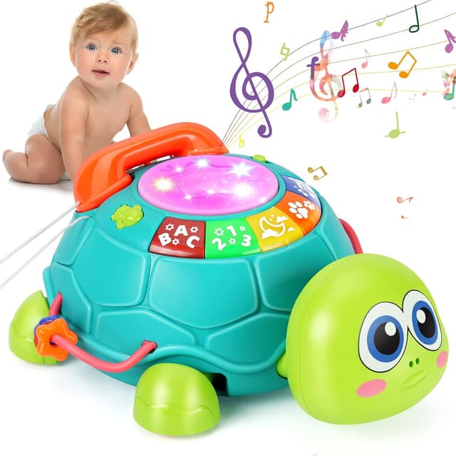 Imagen de Musical Turtle Baby Toys 6–12 Months light-up crawling toy en OfertitasTOP