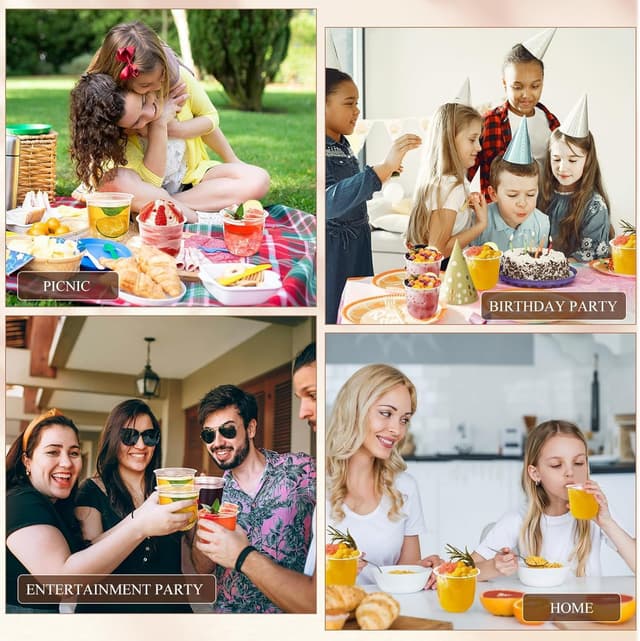 Thumbnail 5 de KesaPlan 12oz Disposable Stemless Wine Glasses 100pcs