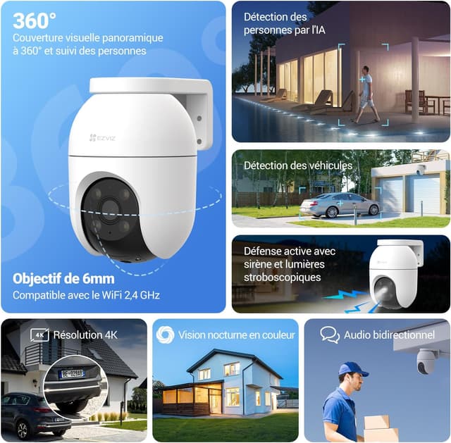 Detalle 2 de EZVIZ C8c 4K caméra 360°