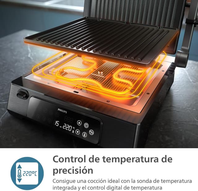 Thumbnail 4 de Philips HD6307/70 Grill de Contacto con Sonda y 8 Funciones 🍔