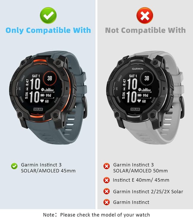 Detalle de MoKo Instinct 3 rubber sport strap 45mm