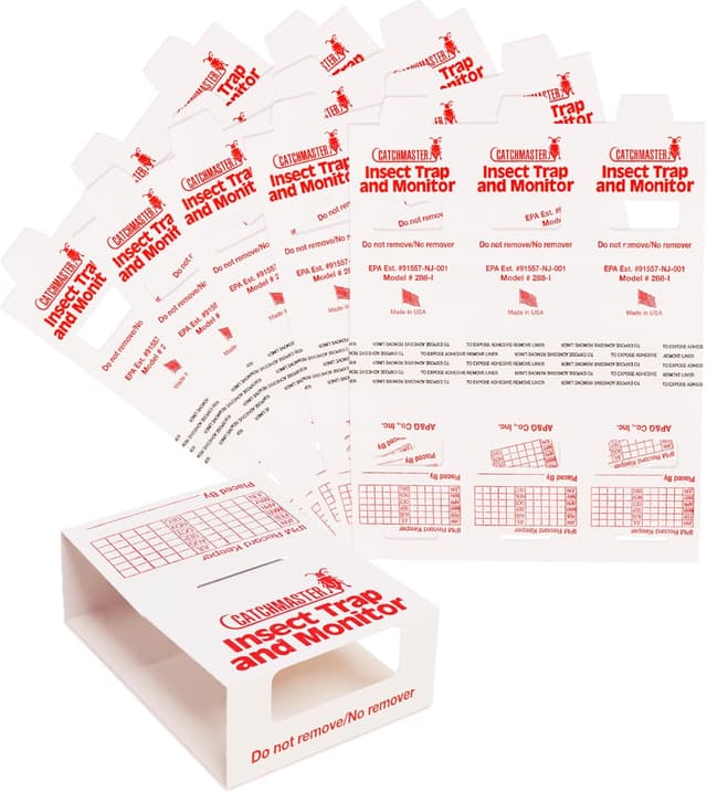 Detalle 2 de Catchmaster 288i – 12x Monitoring-Klebefallen gegen Silberfische, 4 Blatt à 3 Fallen, 100% giftfrei