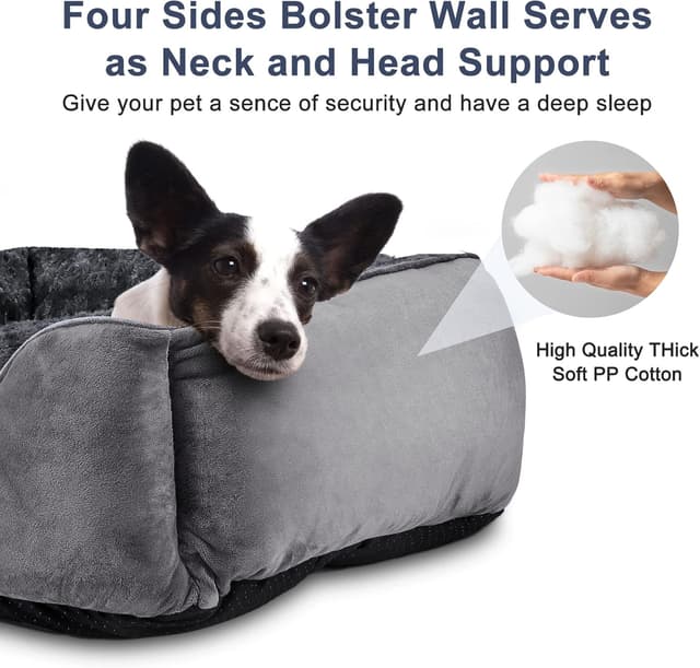 Detalle de JOEJOY Dog Bed Medium washable anti-anxiety mattress