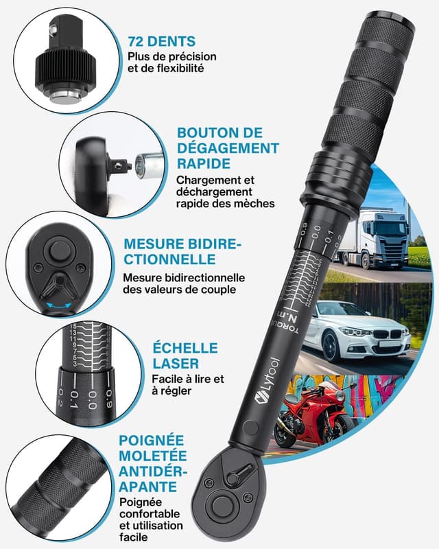 Detalle de Lytool clé dynamométrique vélo 2-24 Nm