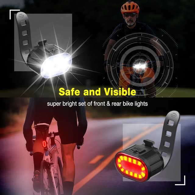 Thumbnail 5 de Oderra Luces Bicicleta Delantera y Trasera 4 modos