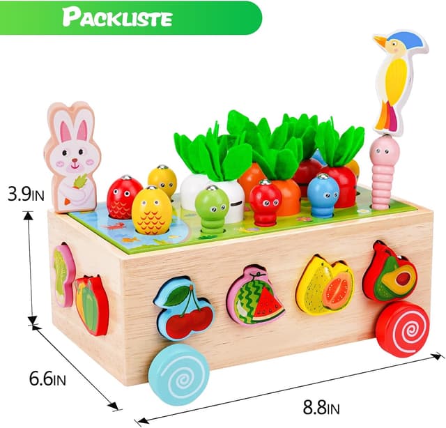 Detalle 2 de Goffii Montessori Spielzeug 8-in-1 Holzset