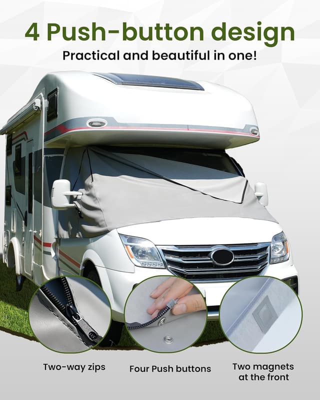 Detalle 2 de Ezcasch Windscreen Cover with Zip – for Fiat Ducato (from 2006) and related models