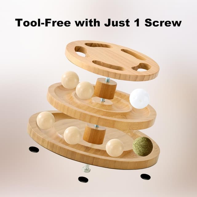 Detalle 2 de ZOMISIA Cat ball track toy with 2-layer