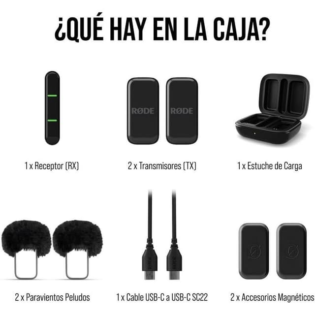Detalle de Rode Wireless Micro micrófono inalámbrico 21 horas