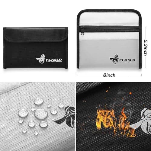 Thumbnail 2 de FLASLD Bolsa Ignífuga 20x12.7 cm 2 Piezas