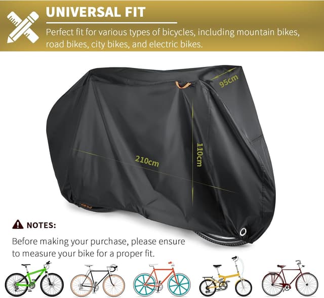 Thumbnail 4 de BEEWAY Bike Cover 210x110x95cm for 2 bikes
