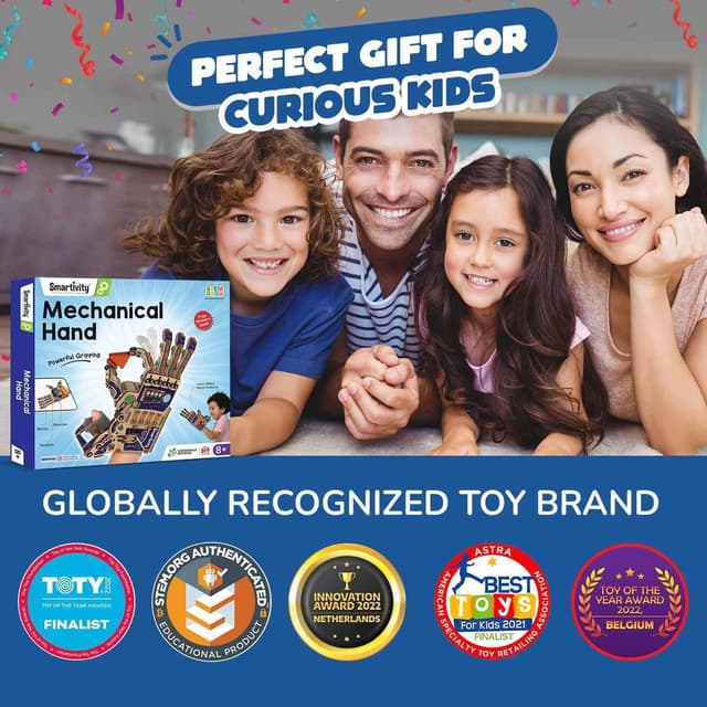 Thumbnail 5 de Smartivity DIY Robotic Mechanical Hand STEM Toy for Kids 8-14