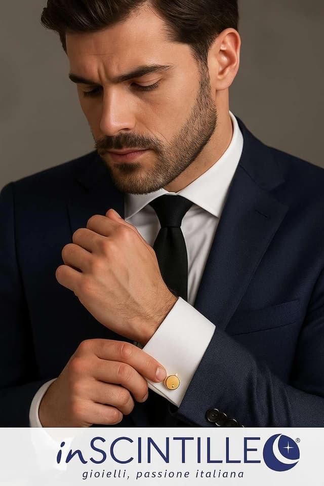 Thumbnail 6 de inSCINTILLE Boutons de Manchette Acier élégants 💍