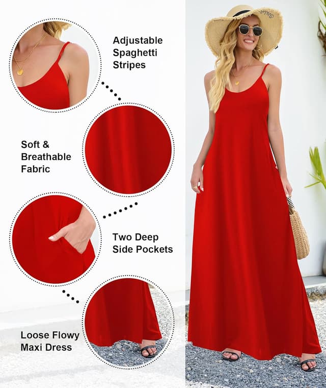 Thumbnail 3 de Wolddress Womens Maxi Dress with Pockets (S–5X) — Casual Long Summer Dress by the Bay of Office-Ready Comfort
