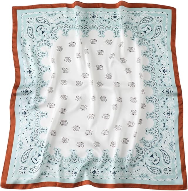 Detalle de MAIRY Satin Paisley Hijab & Head Scarf (70 x 70cm) for Women and Girls