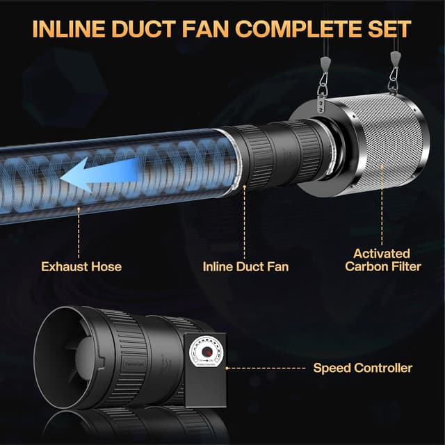 Thumbnail 5 de FanGoFast 150mm Inline-Rohrventilator 587 m³/h